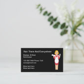 Carte de visite de coiffeur amusant (Debout devant)