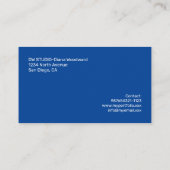 Carte de visite de coiffeur bleu (Dos)