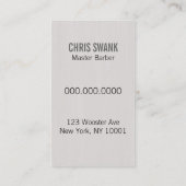 Carte de visite de coiffeur/Cosmetologist de (Dos)