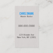 Carte de visite de coiffeur/Cosmetologist de (Dos)