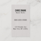 Carte de visite de coiffeur/Cosmetologist de (Dos)