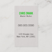 Carte de visite de coiffeur/Cosmetologist de (Dos)