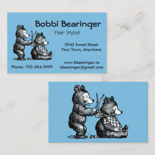 Carte de visite de coiffeur d'amusement
