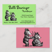 Carte de visite de coiffeur d'amusement - préparez (Devant / Derrière)