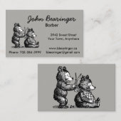 Carte de visite de coiffeur d'amusement - préparez (Devant / Derrière)