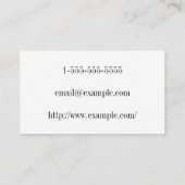 Carte de visite de coiffeur de base et propre (Dos)