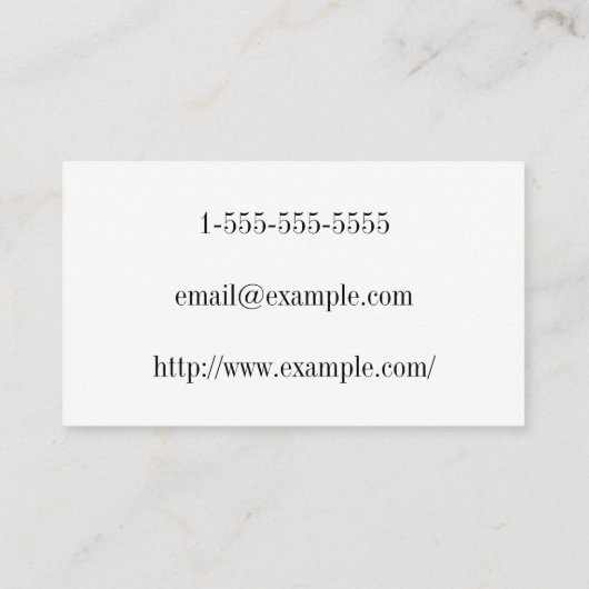 Carte de visite de coiffeur de base et propre (Dos)