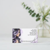 💜 Carte de visite de coiffeur de luxe (Debout devant)
