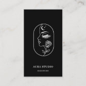 Carte de visite de coiffeur de luxe avec code QR (Devant)