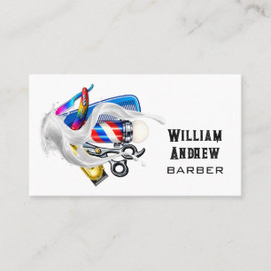 Carte de visite de coiffeur de salon de coiffure p