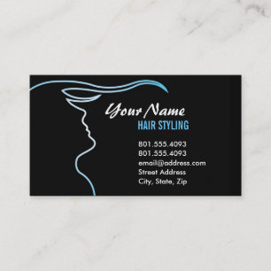 Carte de visite de coiffeur d'ensemble de gradient