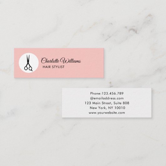 Carte de visite de coiffeur moderne (Devant / Derrière)