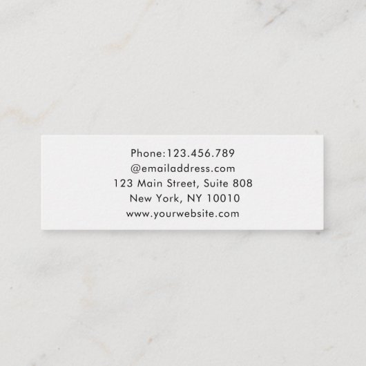 Carte de visite de coiffeur moderne (Dos)