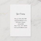 Carte de visite de coiffeur moderne (Dos)