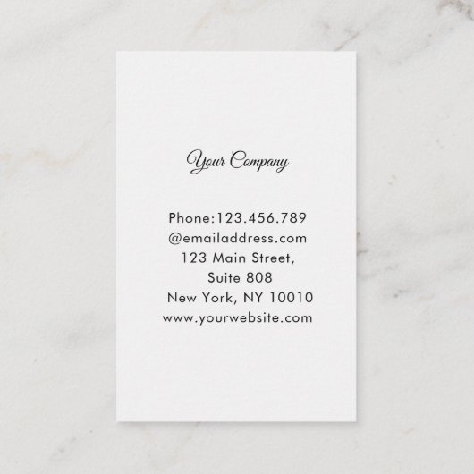 Carte de visite de coiffeur moderne (Dos)