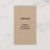 Carte de visite de coiffeur moderne Kraft (Dos)