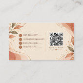 Carte de visite de coiffeur QR Code de réservation (Dos)