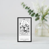 Carte de visite de coiffeur tarot (Debout devant)