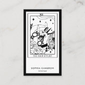 Carte de visite de coiffeur tarot (Devant)