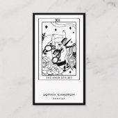 Carte de visite de coiffeur tarot (Devant)