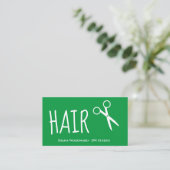 Carte de visite de coiffeurs verts (Debout devant)