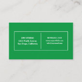 Carte de visite de coiffeurs verts (Dos)