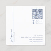 Carte de visite de coiffeuse bleu Dusty (Dos)