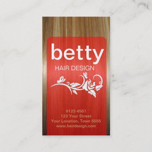 Carte de visite de coiffure (Devant)