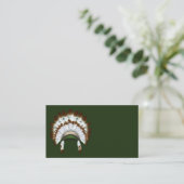 Carte de visite de coiffure amérindien (Debout devant)