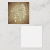 Carte de visite de coiffure amérindien (Devant / Derrière)