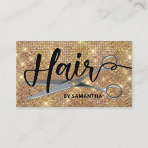 Carte de visite de coiffure Gold Chic