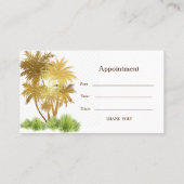 Carte de visite de coiffure Palm Trees & Ciseaux (Dos)