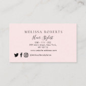 carte de visite de coiffure tendance (Dos)