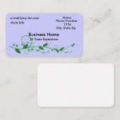 Carte de visite de coin arrondi de vigne (Devant / Derrière)