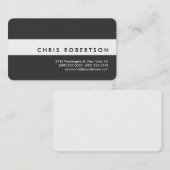 Carte de visite de coin arrondi gris blanc attraya (Devant / Derrière)