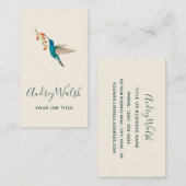 Carte de visite de colibri (Devant / Derrière)