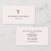 Carte de visite de colibri (Devant / Derrière)