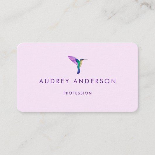 Carte de visite de colibri (Devant)