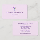 Carte de visite de colibri (Devant / Derrière)