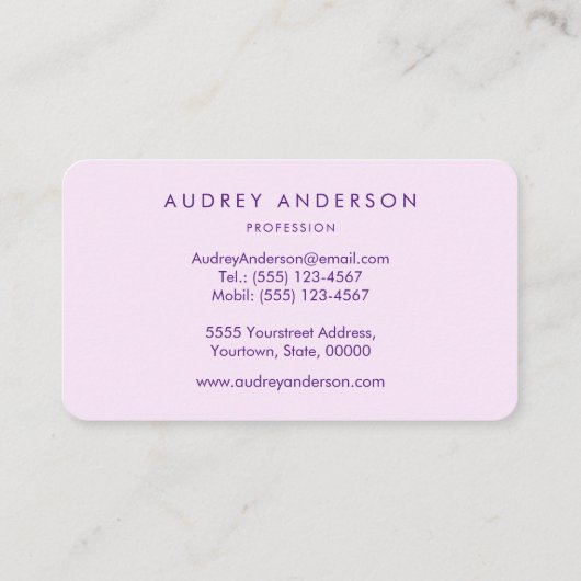 Carte de visite de colibri (Dos)