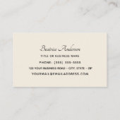 Carte de visite de colibri (Dos)