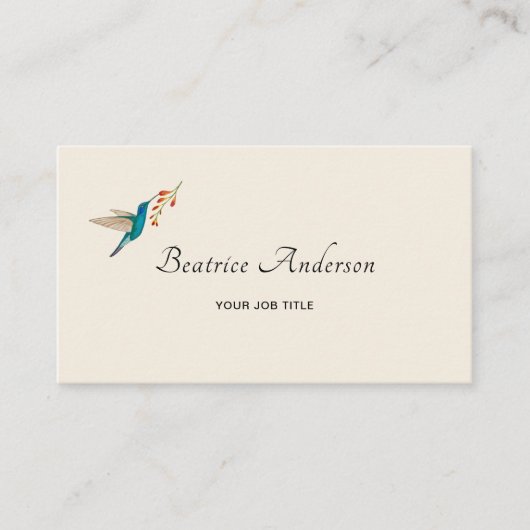 Carte de visite de colibri (Devant)