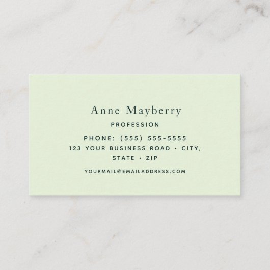 Carte de visite de colibri (Dos)