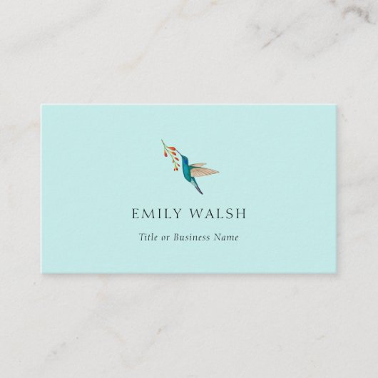 Carte de visite de colibri (Devant)