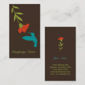 Carte de visite de colibri (Devant / Derrière)