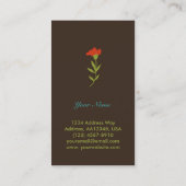 Carte de visite de colibri (Dos)