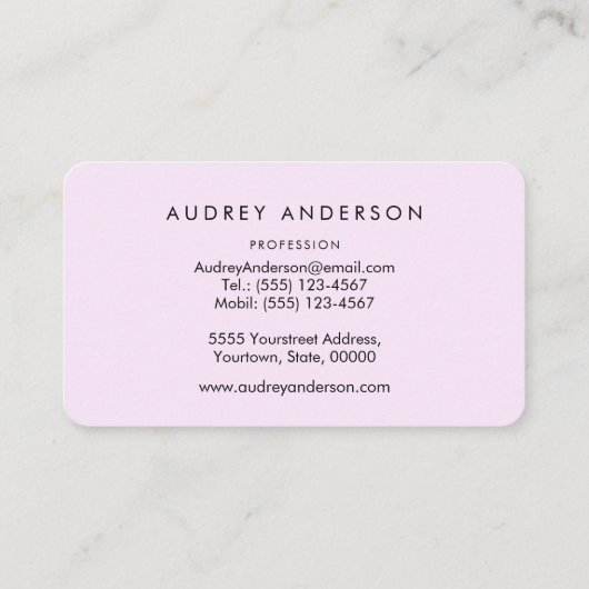 Carte de visite de colibri (Dos)