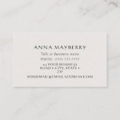 Carte de visite de colibri (Dos)