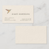 Carte de visite de colibri (Devant / Derrière)