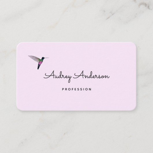 Carte de visite de colibri (Devant)